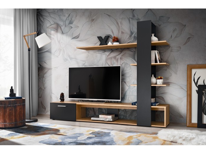 Секция ECO (дъб вотан/черен мат)